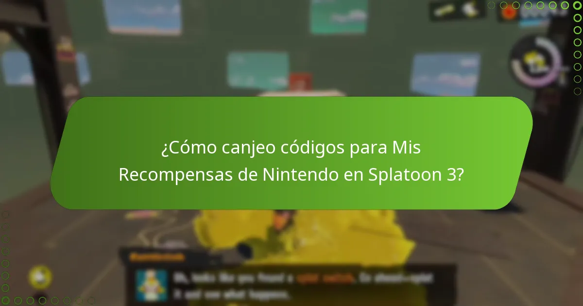 ¿Cómo reclamo Mis Recompensas de Nintendo en Splatoon 3?
