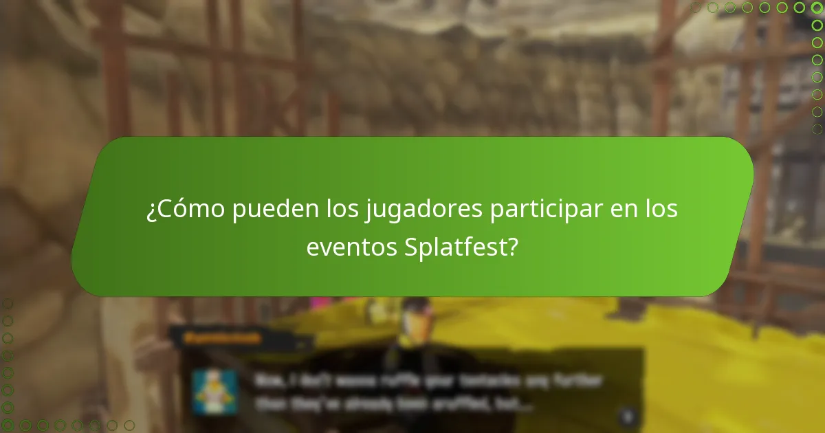 ¿Cómo pueden los jugadores participar en los eventos Splatfest?