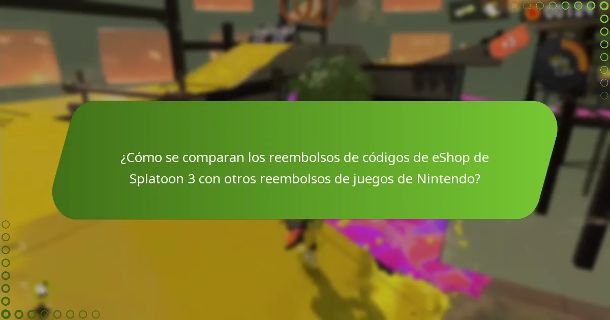 ¿Cuáles son las condiciones y términos para los reembolsos de códigos de eShop de Splatoon 3?