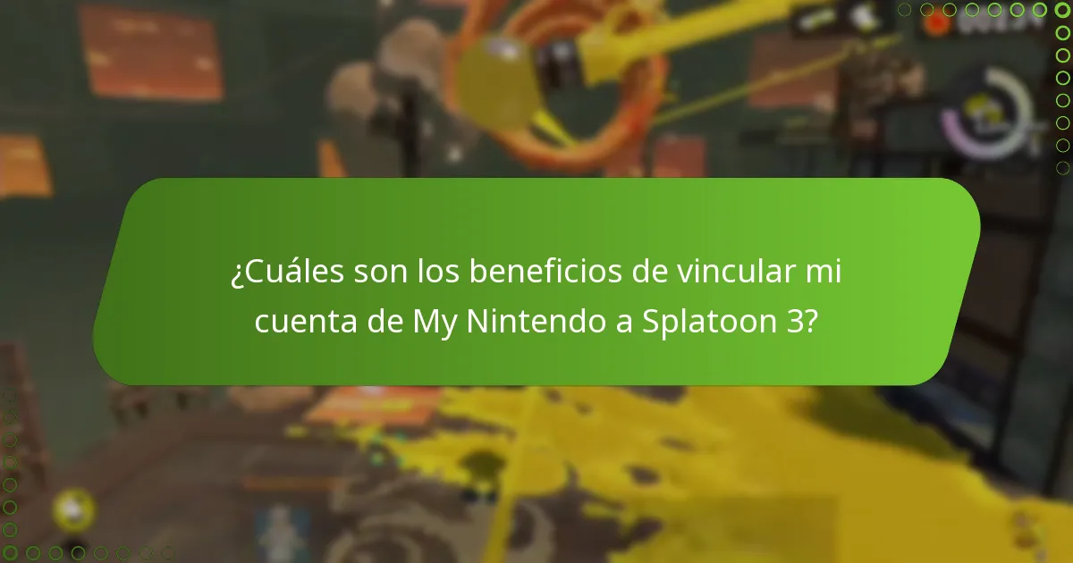 ¿Cómo se compara la vinculación de mi cuenta de My Nintendo a Splatoon 3 con otros juegos de Nintendo?