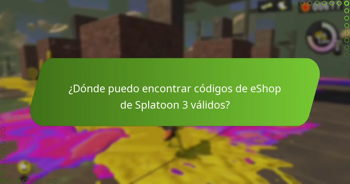 ¿Cómo canjeo los códigos de eShop de Splatoon 3?